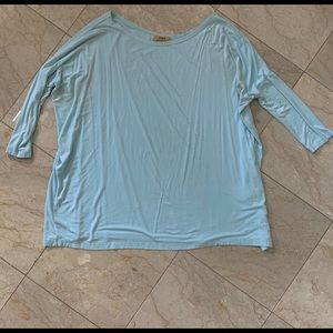 Piko Baby Blue 3/4 Sleeve Length Top
